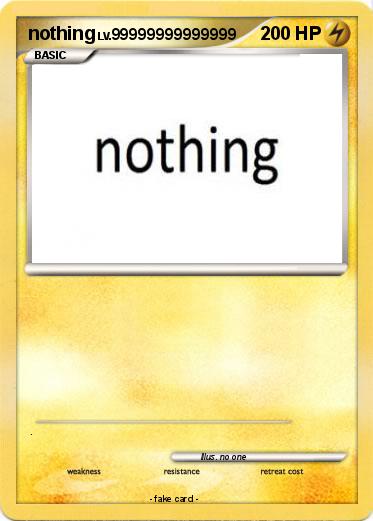 Pokemon nothing