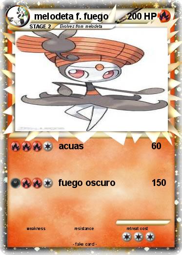 Pokemon melodeta f. fuego