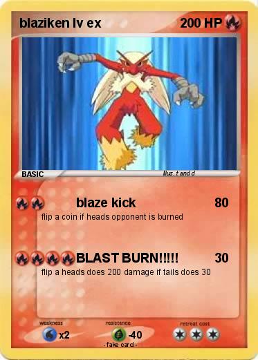Pokemon blaziken lv ex