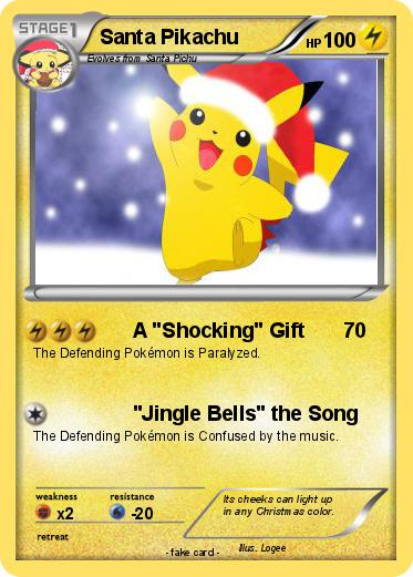 Pokemon Santa Pikachu