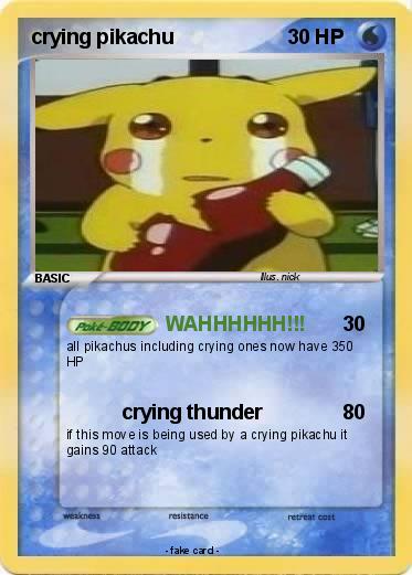 Pokemon crying pikachu