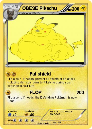 Pokemon OBESE Pikachu