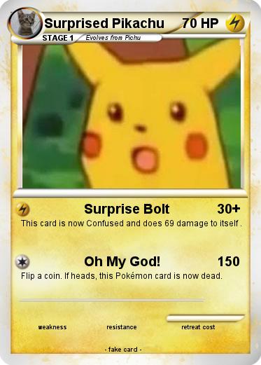 Pokemon Surprised Pikachu