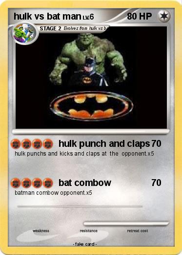 Pokemon hulk vs bat man