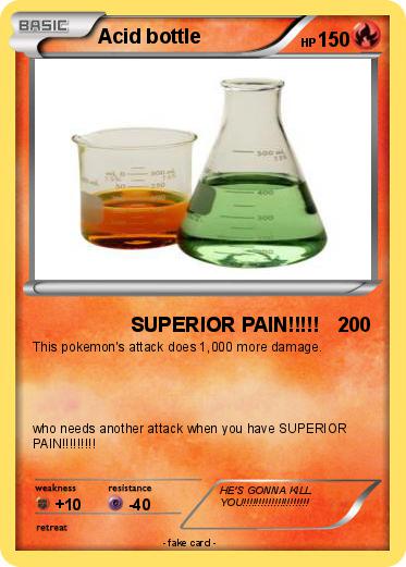 Pokemon Acid bottle