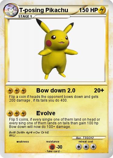 Pokemon T-posing Pikachu