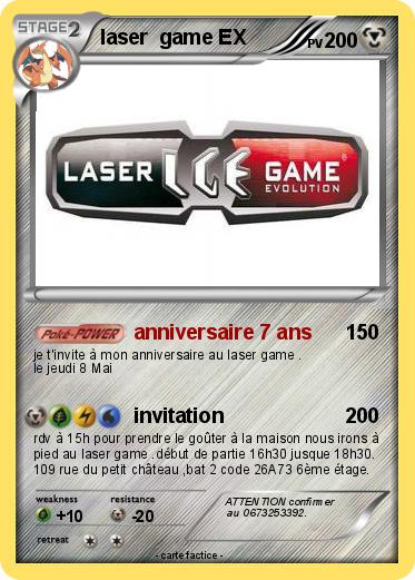 Pokemon laser  game EX