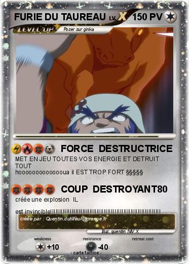 Pokemon FURIE DU TAUREAU