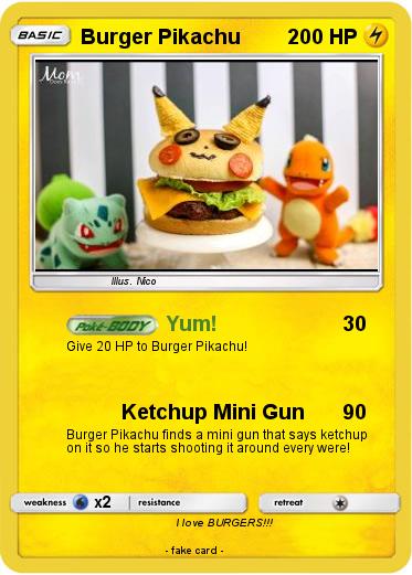 Pokemon Burger Pikachu