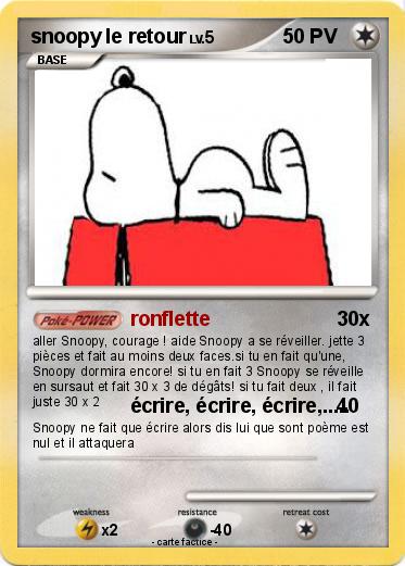 Pokemon snoopy le retour