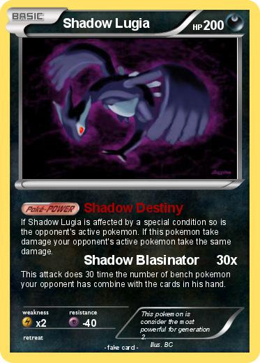 Pokemon Shadow Lugia
