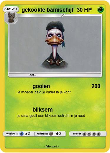 Pokemon gekookte bamischijf