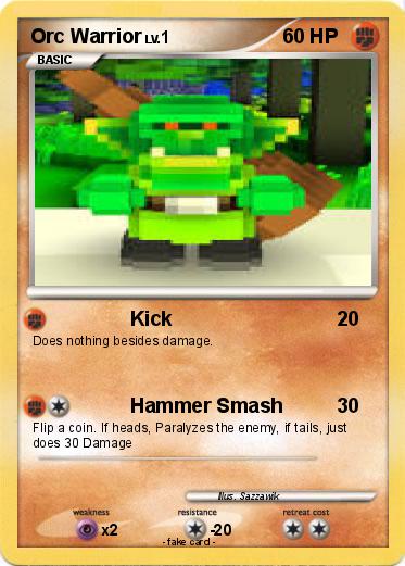 Pokemon Orc Warrior