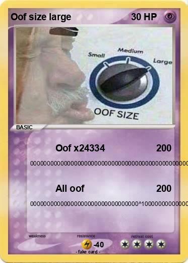 Pokemon Oof size large