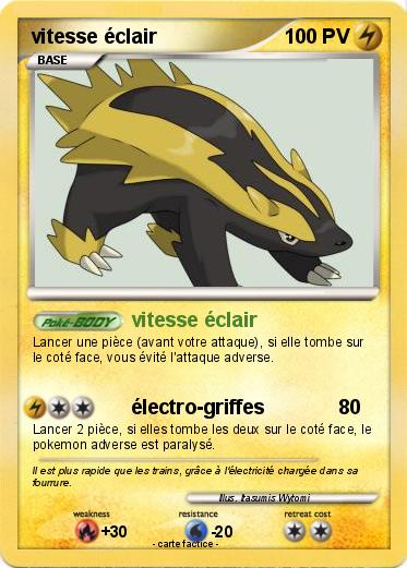 Pokemon vitesse éclair