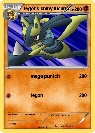 Pokemon Tegons shiny lucario