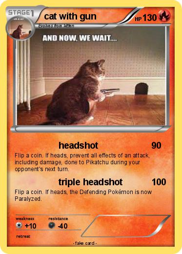 Pokemon cat with gun