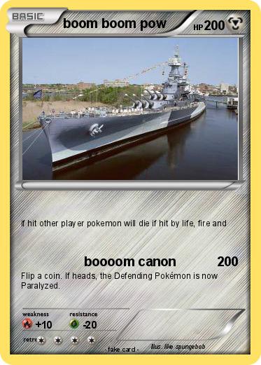 Pokemon boom boom pow