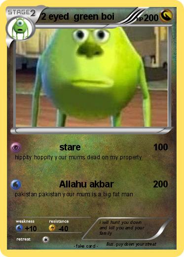 Pokemon 2 eyed  green boi