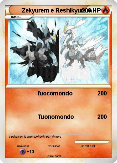 Pokemon Zekyurem e Reshikyurem