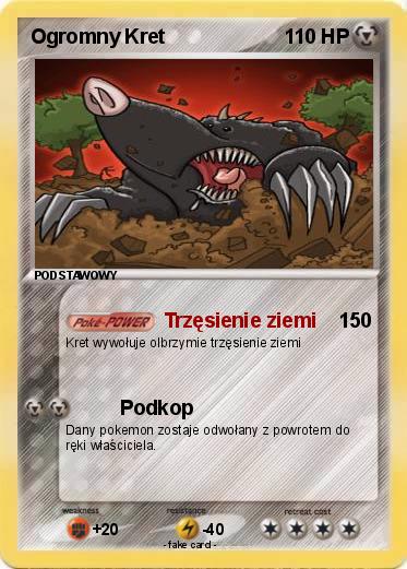 Pokemon Ogromny Kret