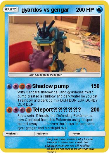 Pokemon gyardos vs gengar