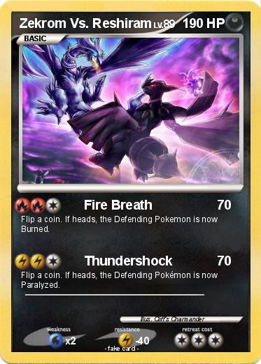 Pokemon Zekrom Vs. Reshiram