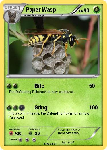 Pokemon Paper Wasp