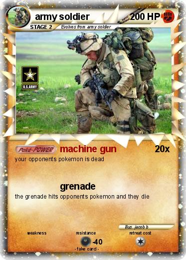 Pokemon army soldier