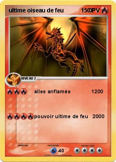 Pokemon ultime oiseau de feu                0