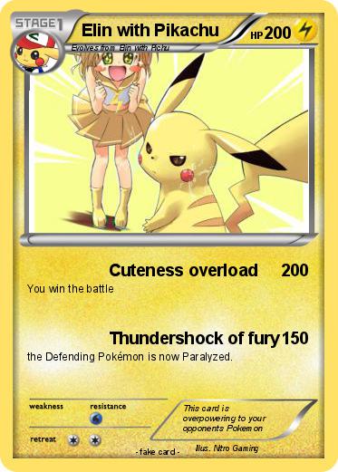 Pokemon Elin with Pikachu
