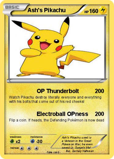 Pokemon Ash's Pikachu