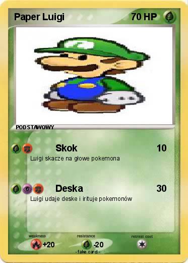 Pokemon Paper Luigi