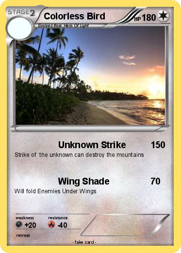 Pokemon Colorless Bird