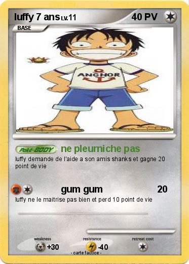 Pokemon luffy 7 ans