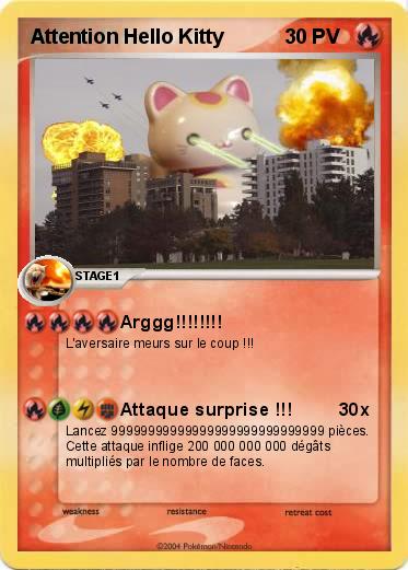 Pokemon Attention Hello Kitty 