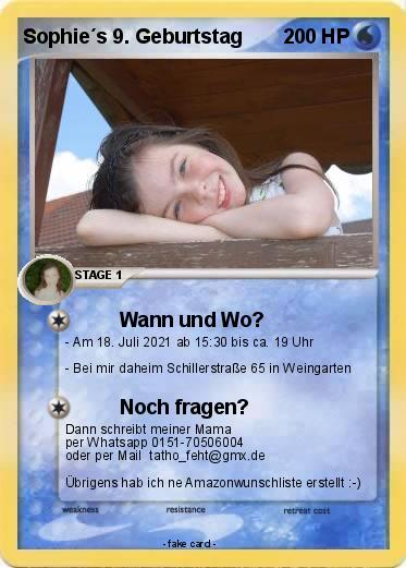 Pokemon Sophie´s 9. Geburtstag