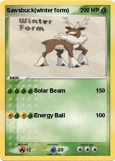 Pokemon Sawsbuck(winter form)
