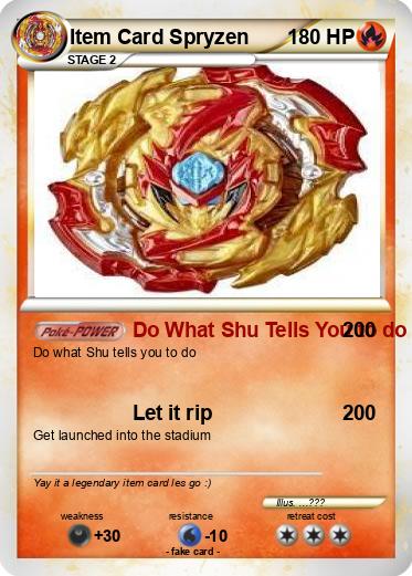 Pokemon Item Card Spryzen