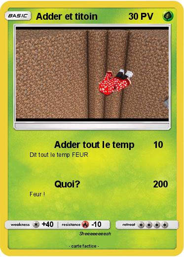 Pokemon Adder et titoin