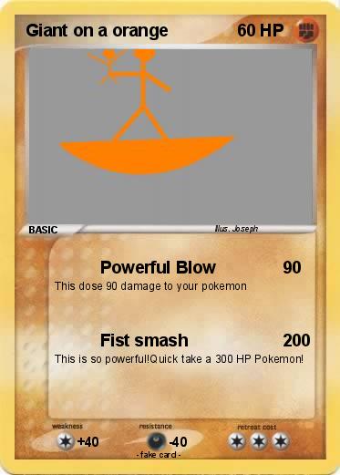 Pokemon Giant on a orange