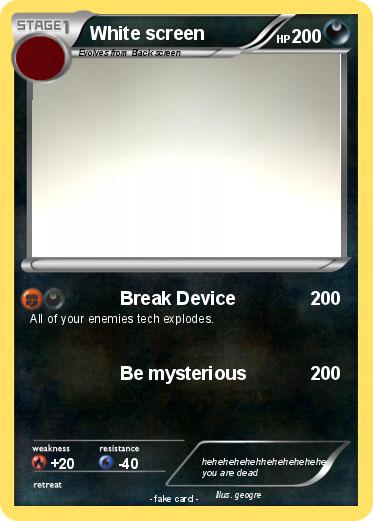 Pokemon White screen