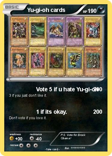 Pokemon Yu-gi-oh cards