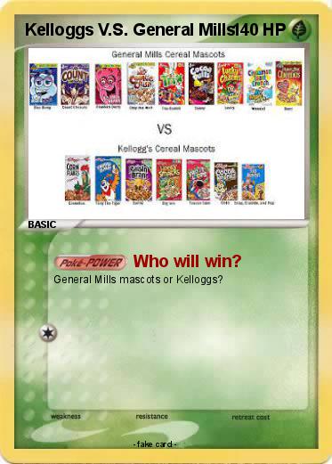 Pokemon Kelloggs V.S. General Mills