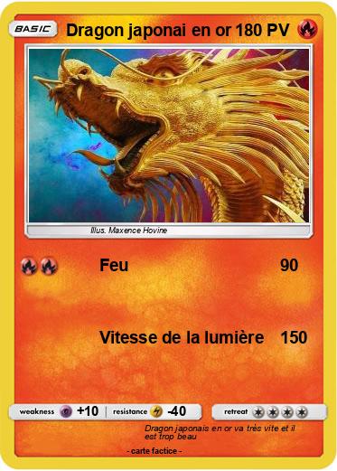 Pokemon Dragon japonai en or