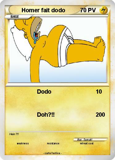 Pokemon Homer fait dodo
