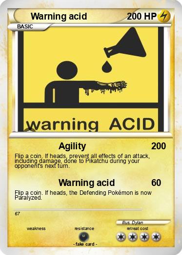 Pokemon Warning acid