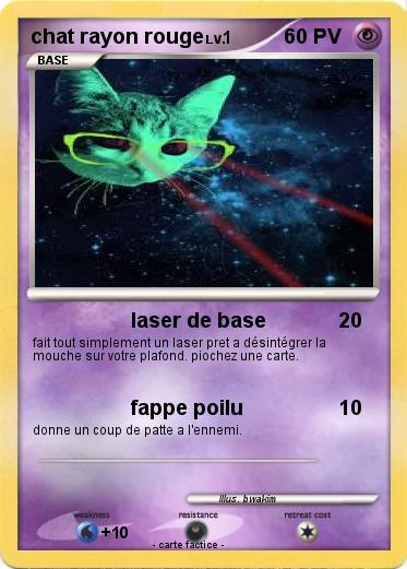 Pokemon chat rayon rouge