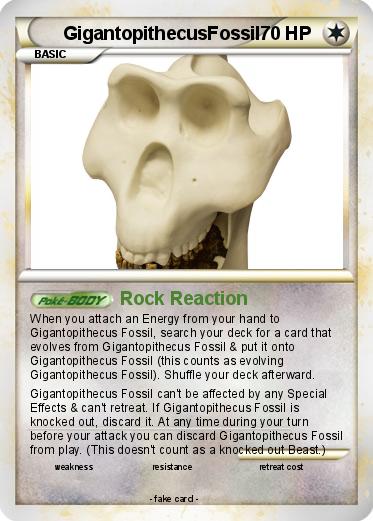 Pokemon GigantopithecusFossil