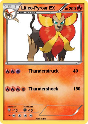 Pokemon Litleo-Pyroar EX